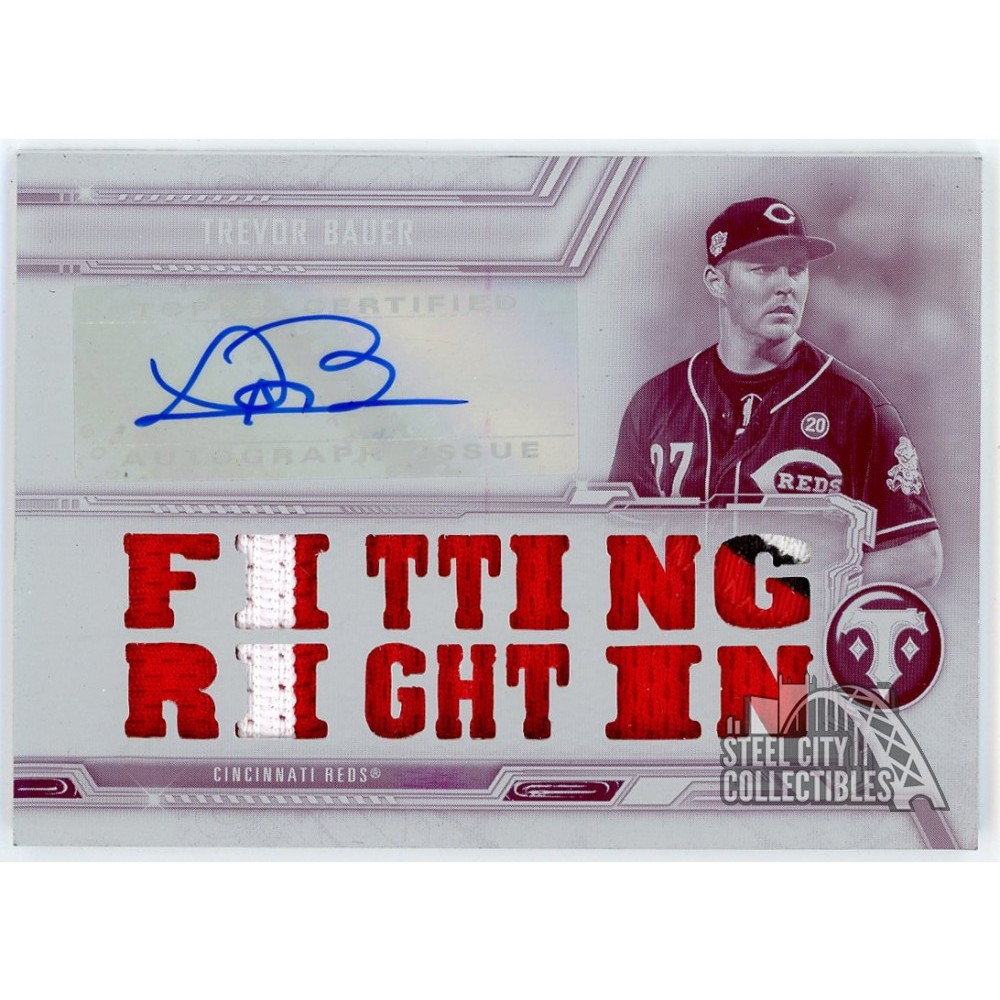Trevor Bauer 2020 Topps Triple Threads Plate Patch Autograph Card