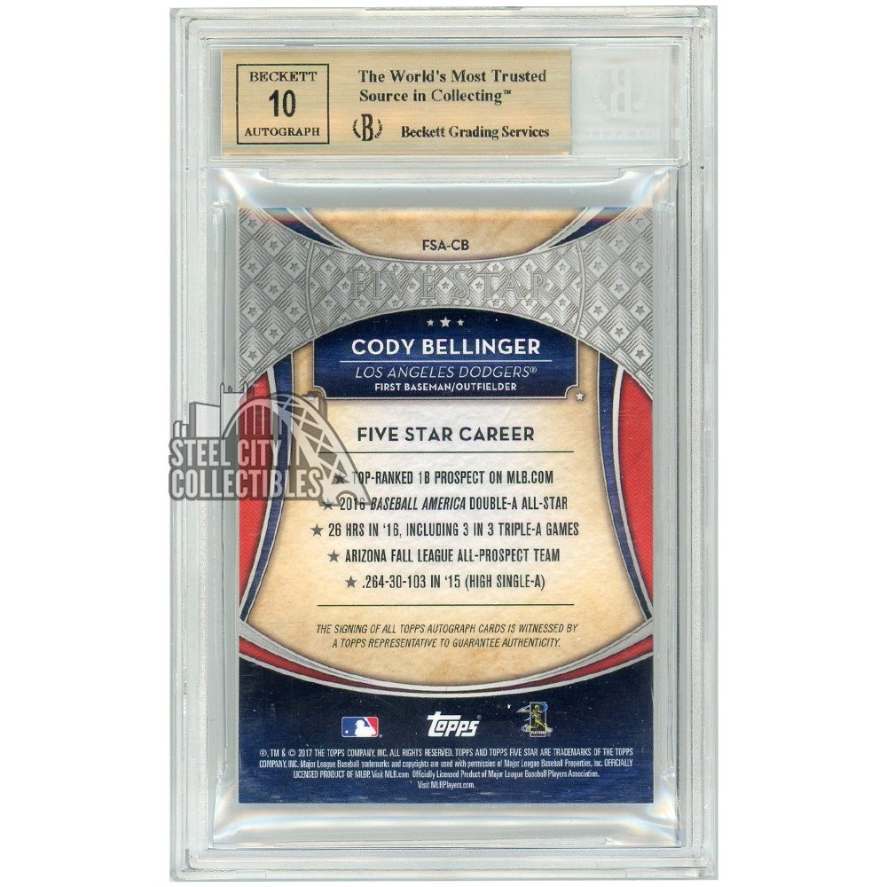 Cody Bellinger 2017 Topps Five Star Rookie Autograph Card #FSA-CB 
