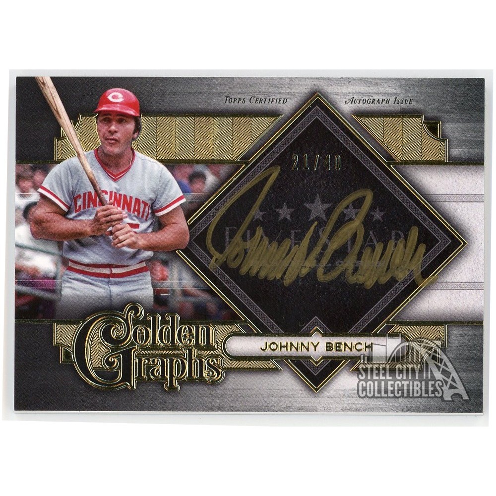 Johnny Bench 2022 Topps Five Star Golden Graphs Auto Card