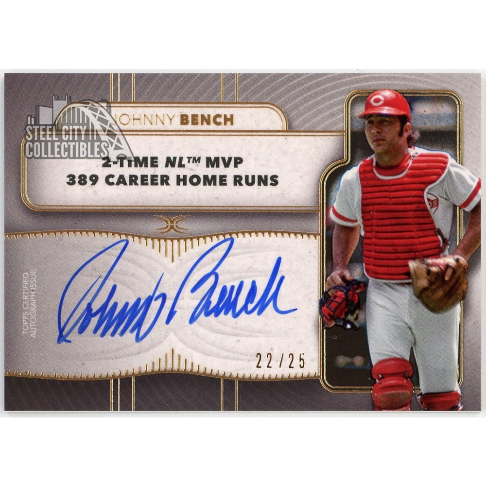 Johnny Bench 2021 Topps Definitive Legendary Autograph Card #LAC