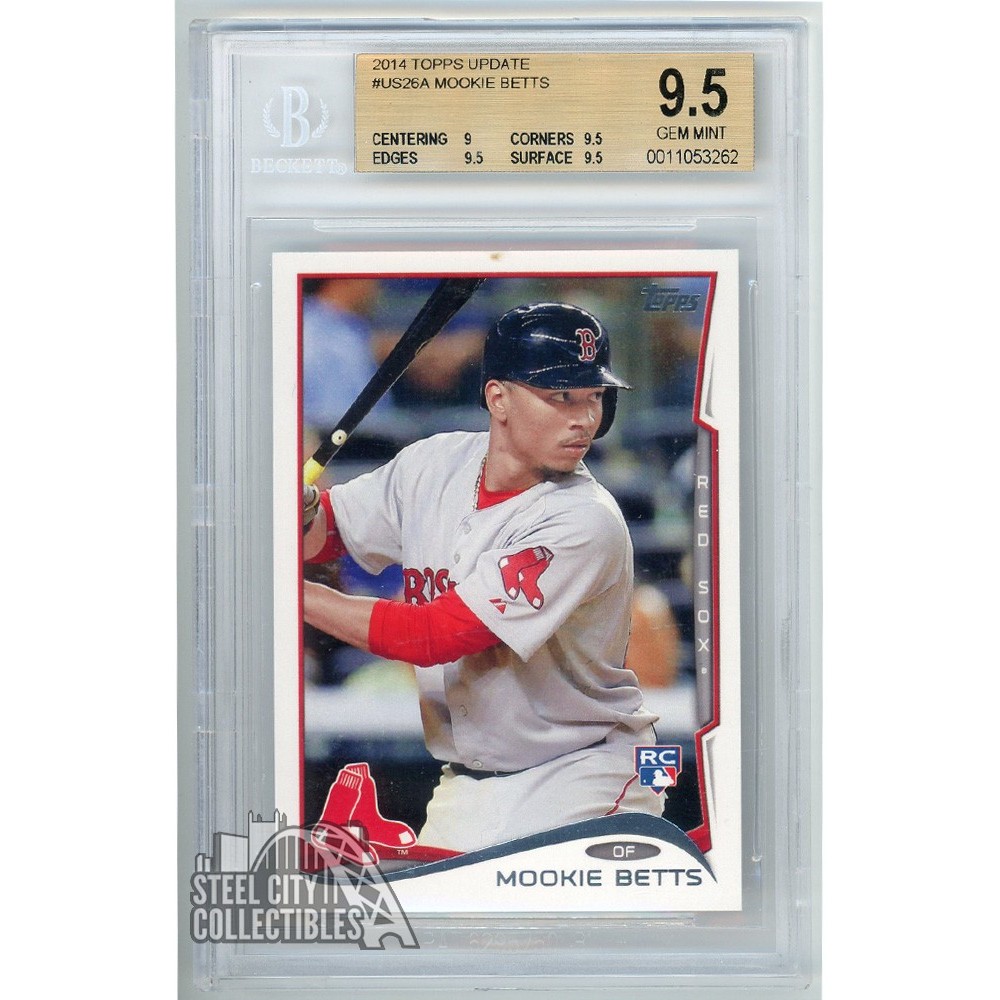 Mookie Betts 2014 Topps Update Rookie Card #US-26 BGS 9.5 Mookie Betts 2014 Topps Update Rookie Card #US-26 BGS 9.5