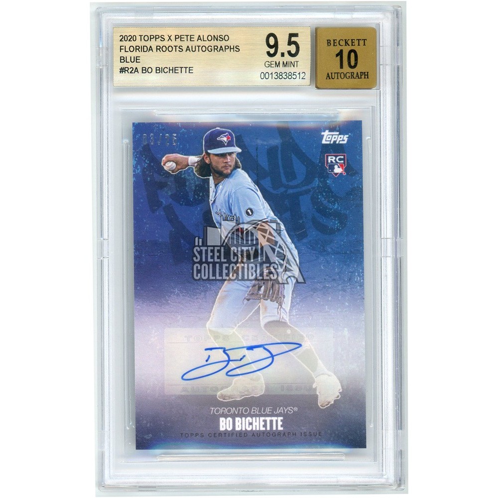 Bo Bichette 2020 Topps X Pete Alonso Florida Roots Blue RC Auto 03 
