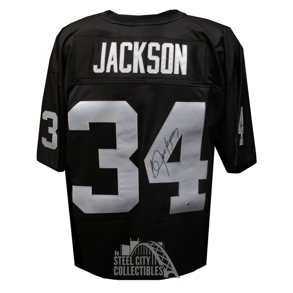 Bo Jackson Autographed Oakland Raiders Mitchell & Ness Black Football  Jersey - Fanatics