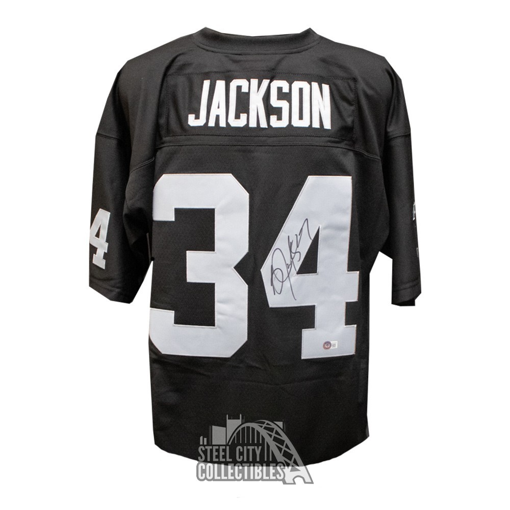 Bo Jackson Autographed Oakland Mitchell & Ness Football Jersey - BAS