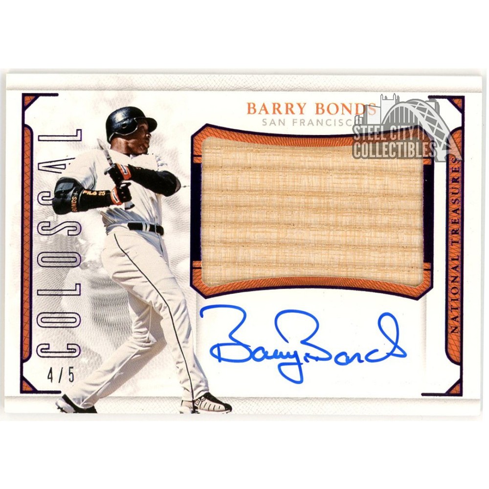 Barry Bonds 2016 Panini National Treasures Purple Colossal Relic