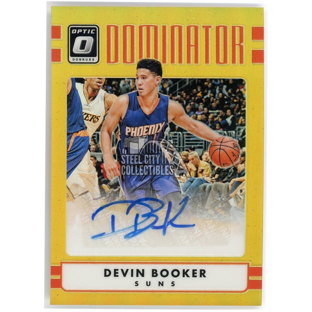 Devin Booker 2016-17 Panini Donruss Optic Dominator Gold Prizm
