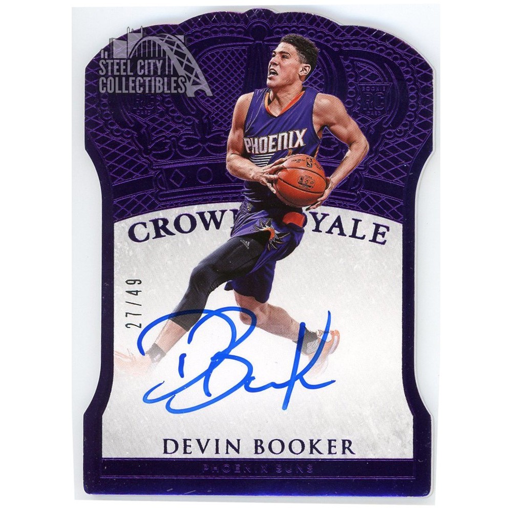 Devin Booker ルーキーカード Devin Booker 2015-16 Preferred Crown Royale Purple Die Cut