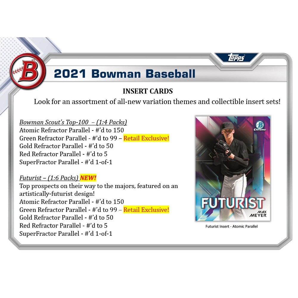 Topps Bowman 2021 未開封 24パック セット 【公式通販】
