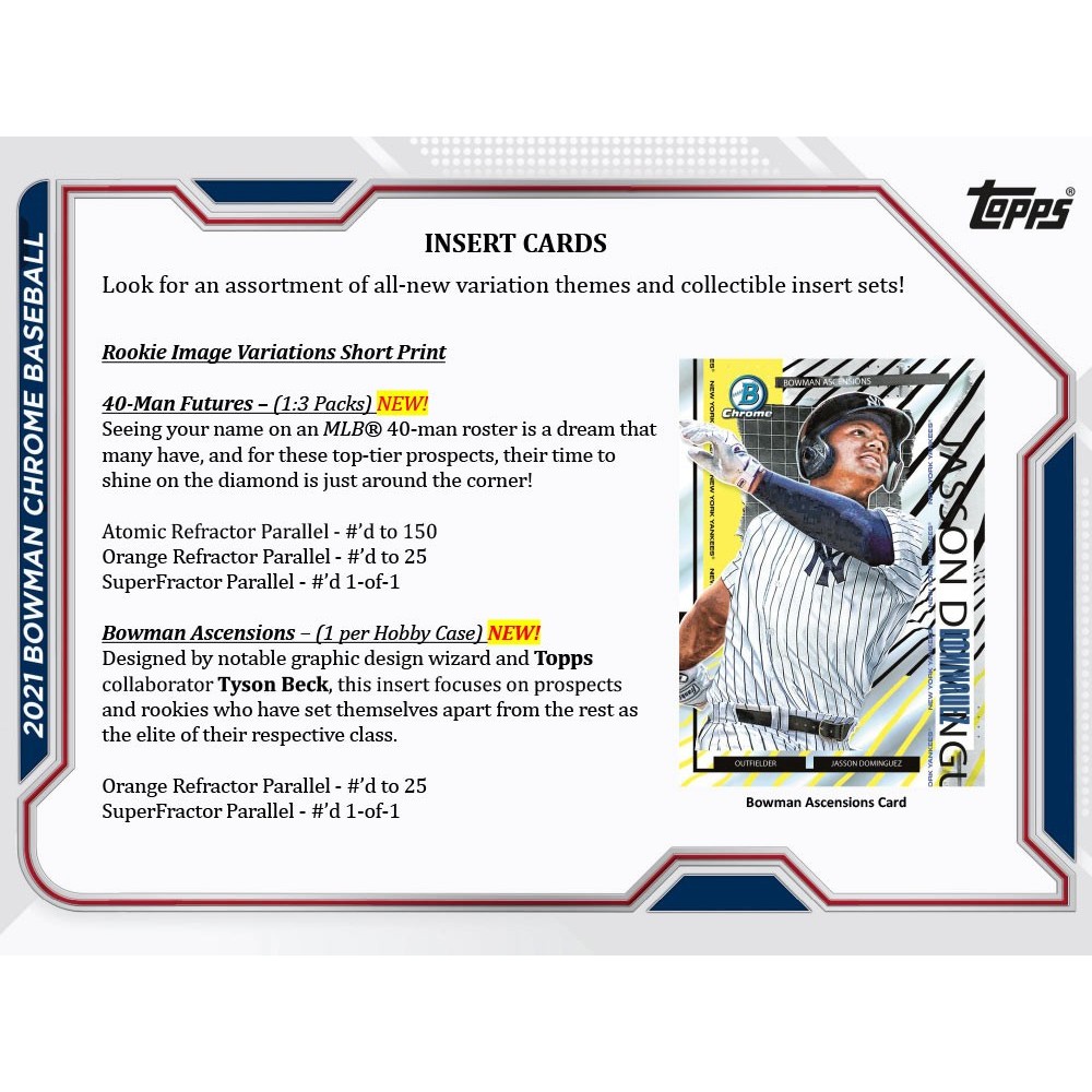 2021 Bowman Chrome Baseball Hobby Box