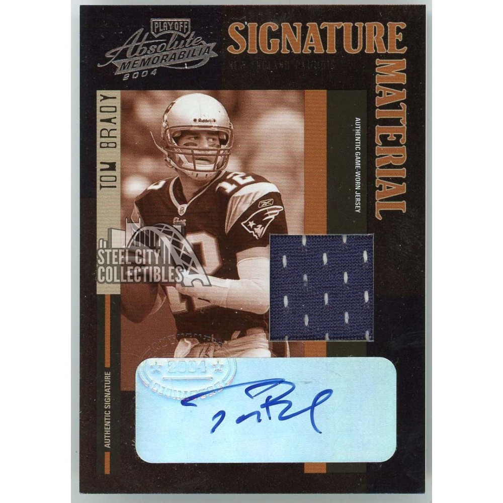 Tom Brady 2004 Playoff Absolute Memorabilia Jersey Autograph Card