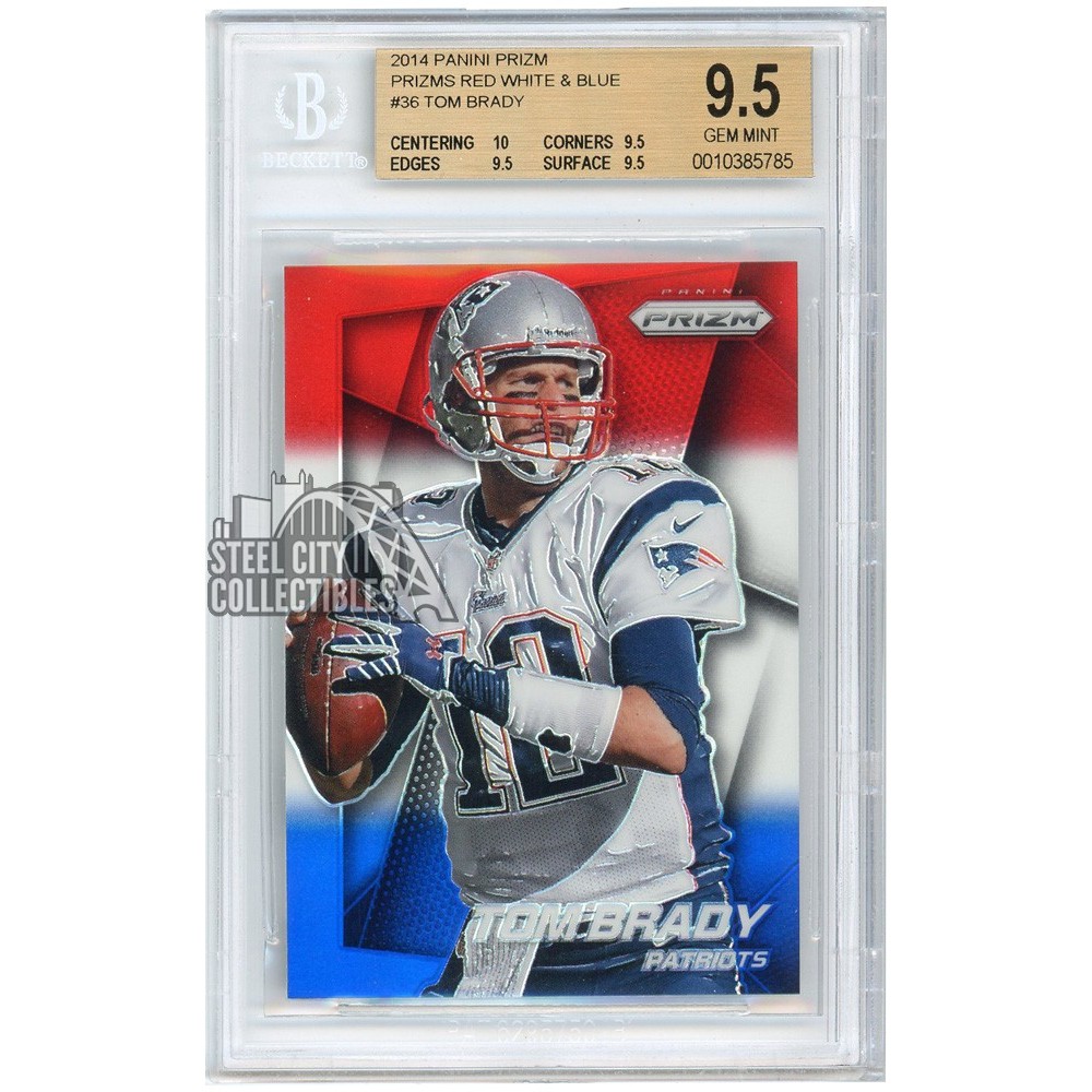 Tom Brady 2014 Panini Prizm Red White Blue #36 BGS 9.5 | Steel