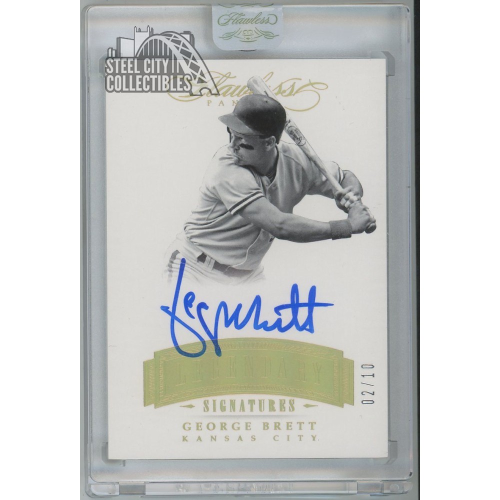 George Brett 2017 Panini Flawless Legendary Holo Gold Auto Card #LC-GB ...