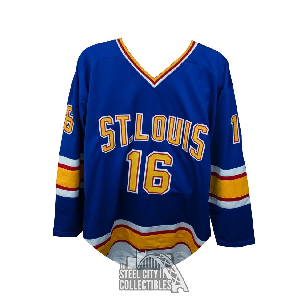 Brett Hull Autographed St Louis Custom Blue Hockey Jersey - BAS COA