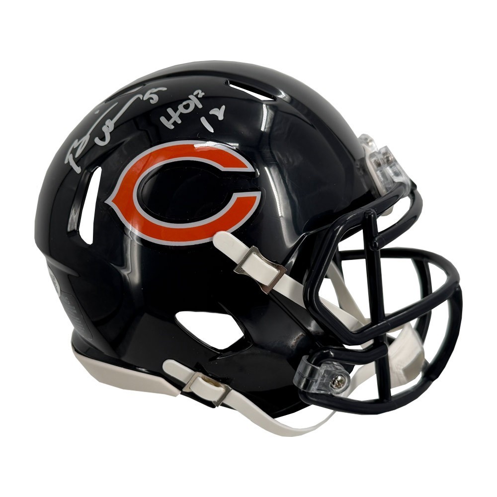 Brian Urlacher HOF 2018 Autographed Chicago Speed Mini Football Helmet - JSA Brian Urlacher HOF 2018 Autographed Chicago Speed Mini Football Helmet - JSA