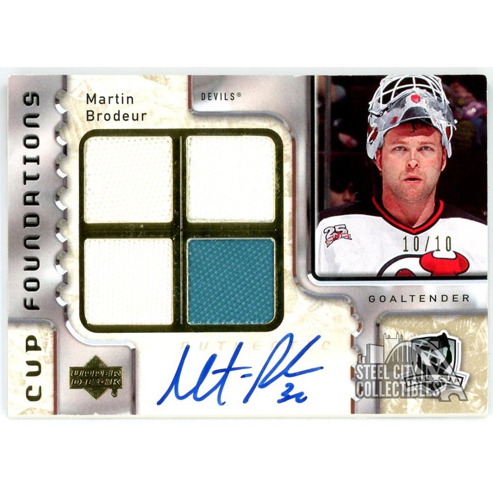 小笠原道大⭐２００６年 UPPER DECK SW-MO Martin Brodeur 2006-07 Upper Deck The Cup Foundations Quad Patch