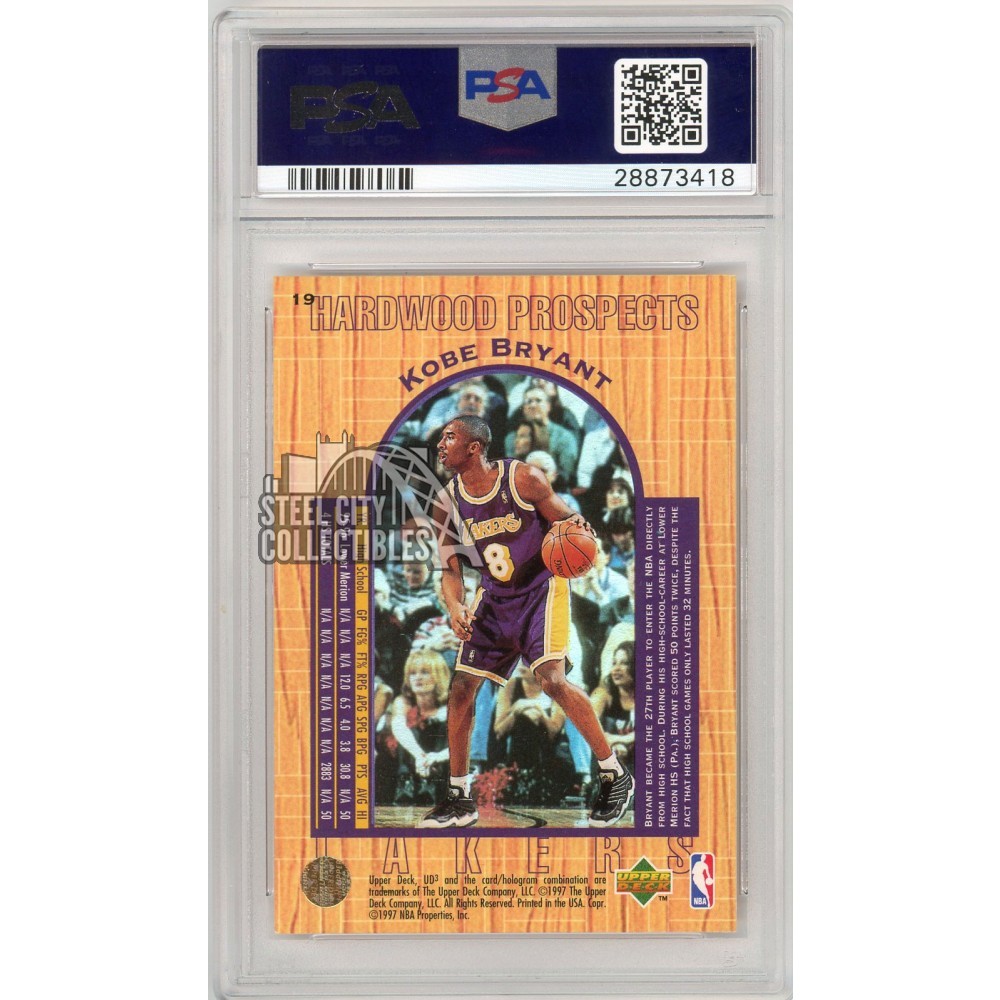 Kobe Bryant 1996-97 Upper Deck UD3 Hardwood Prospects Rookie Card