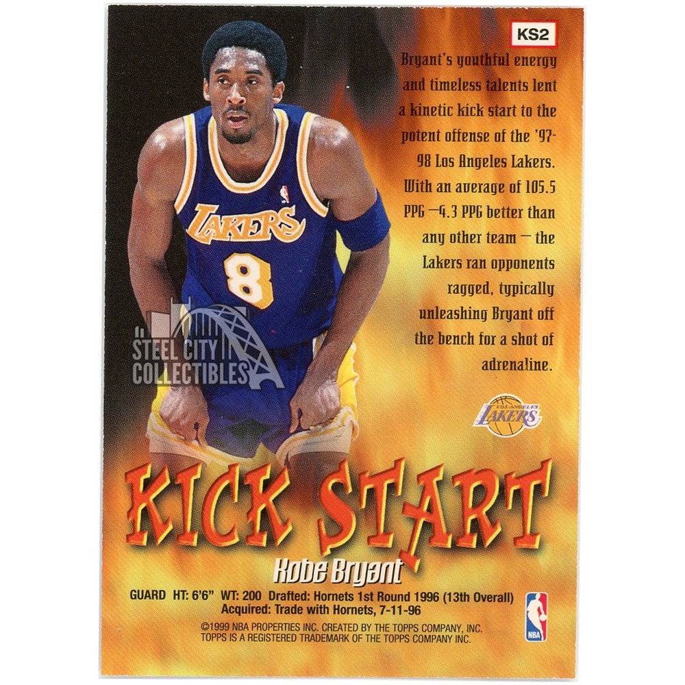 Kobe Bryant 1998-99 Topps Kick Start Card #KS2 | Steel City