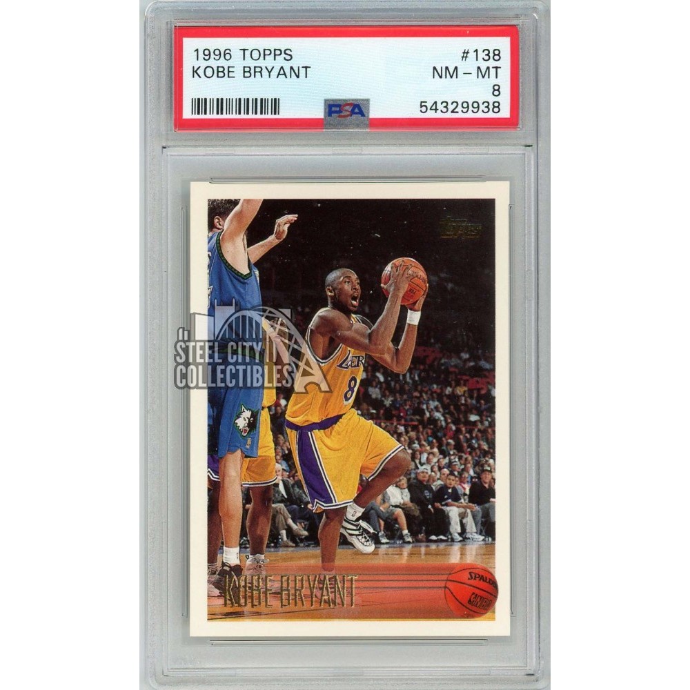 Kobe Bryant 1996-97 Topps Basketball Rookie Card #138 PSA 8