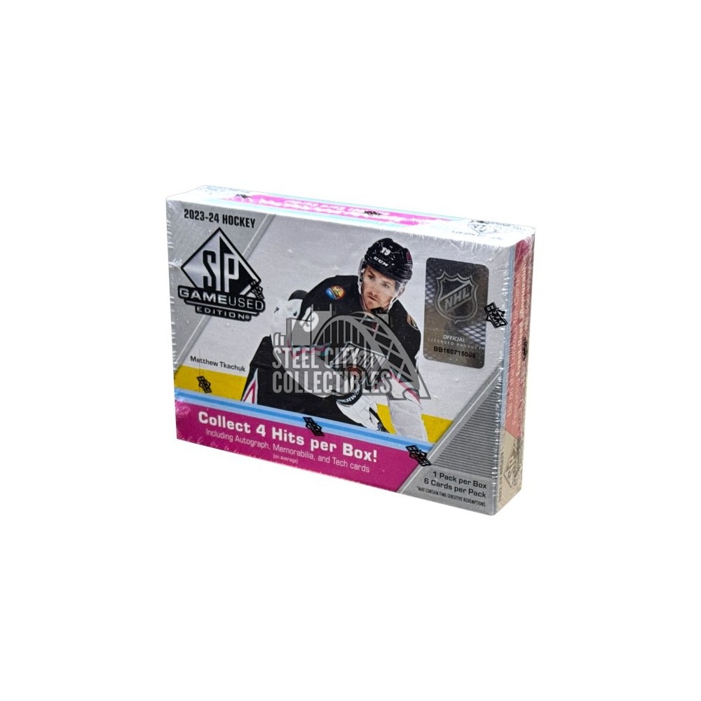 2023-24 Upper Deck SP Game Used Hockey Hobby Box | Steel