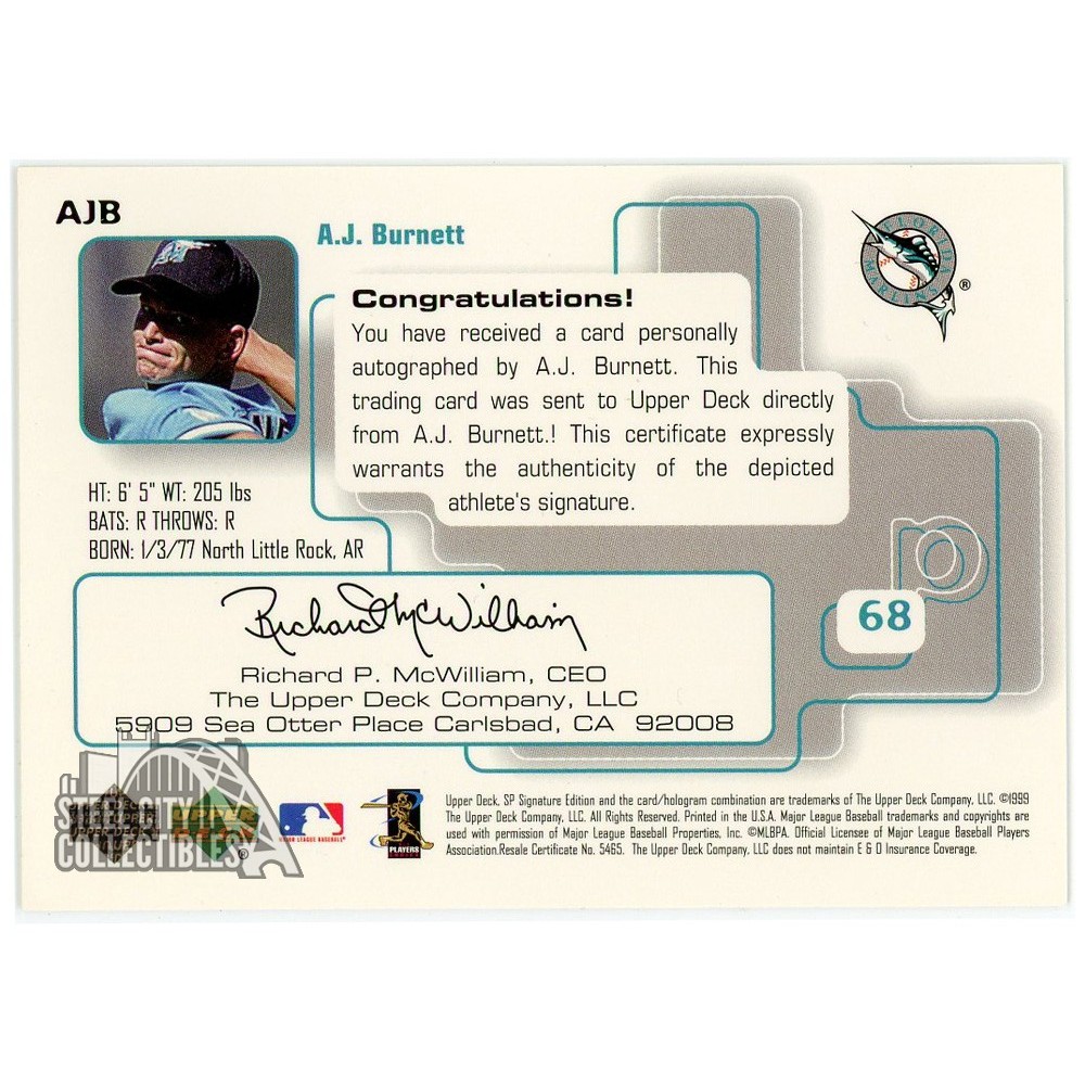 SP 0 Edition AJ for Sports 1999 UD SP SIGNATURE / A.J. Pierzynski