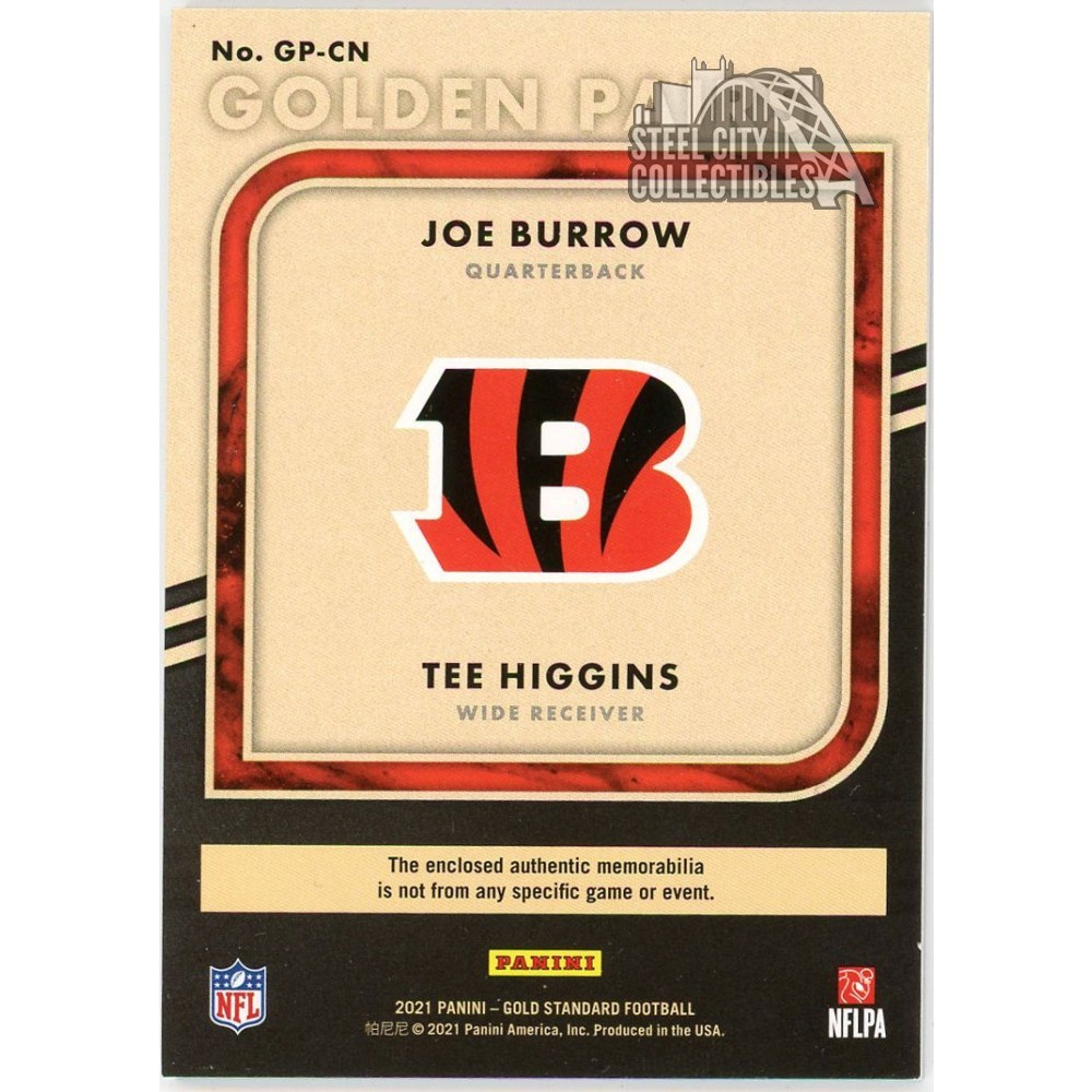 Joe Burrow Tee Higgins 2021 Panini Gold Standard Golden Pairs Dual