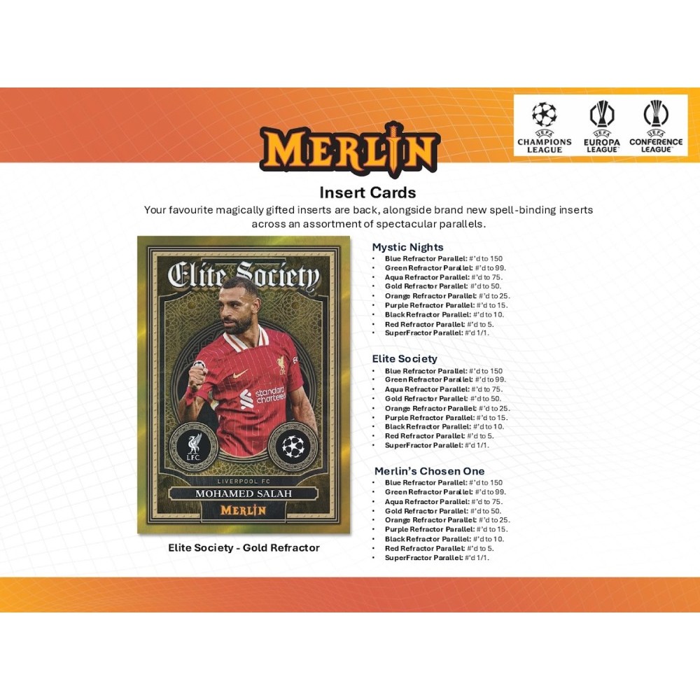 2024-25 Topps UEFA Club Competitions Merlin Chrome Soccer Hobby