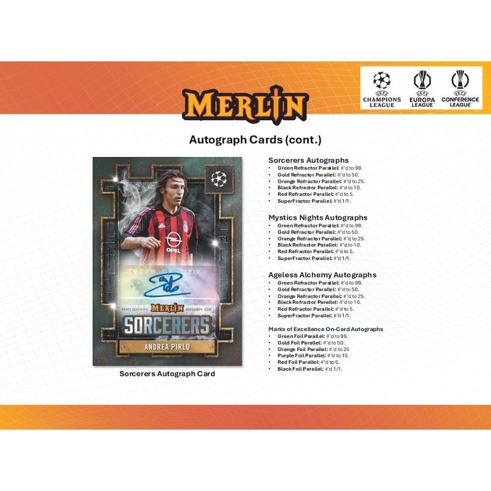2024-25 Topps UEFA Club Competitions Merlin Chrome Soccer Hobby 12