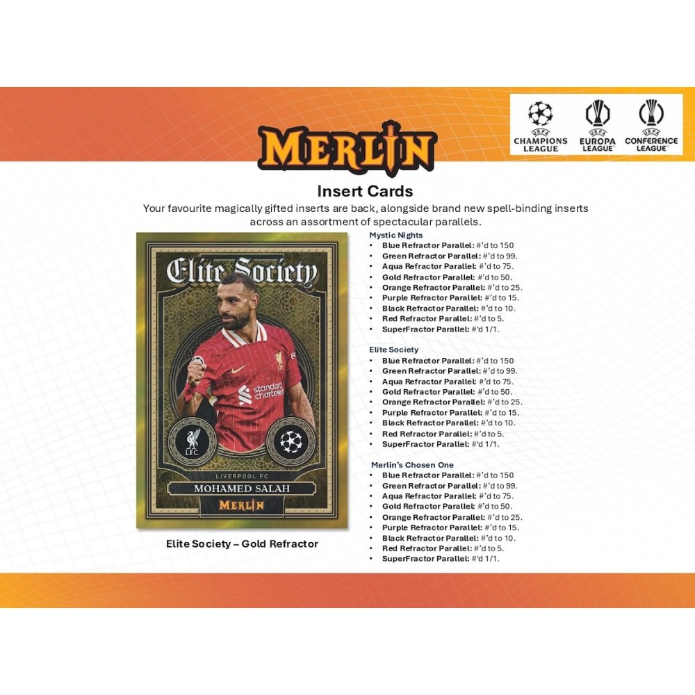 2024-25 Topps UEFA Club Competitions Merlin Chrome Soccer Blaster