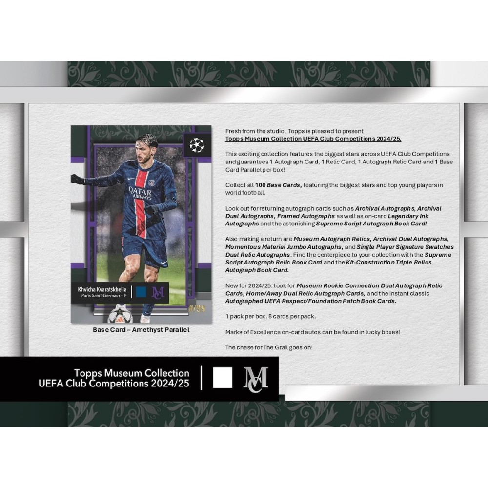 2024-25 Topps UEFA Club Competitions Museum Collection Soccer