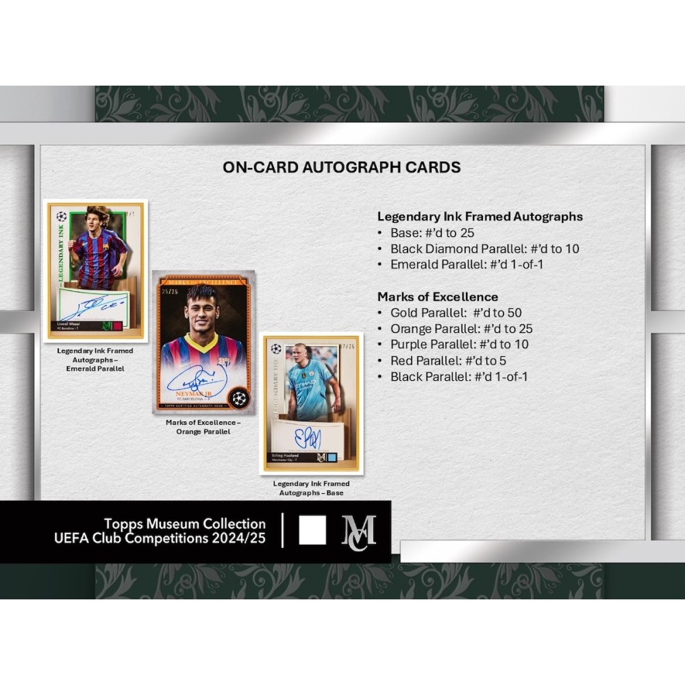 2024-25 Topps UEFA Club Competitions Museum Collection Soccer
