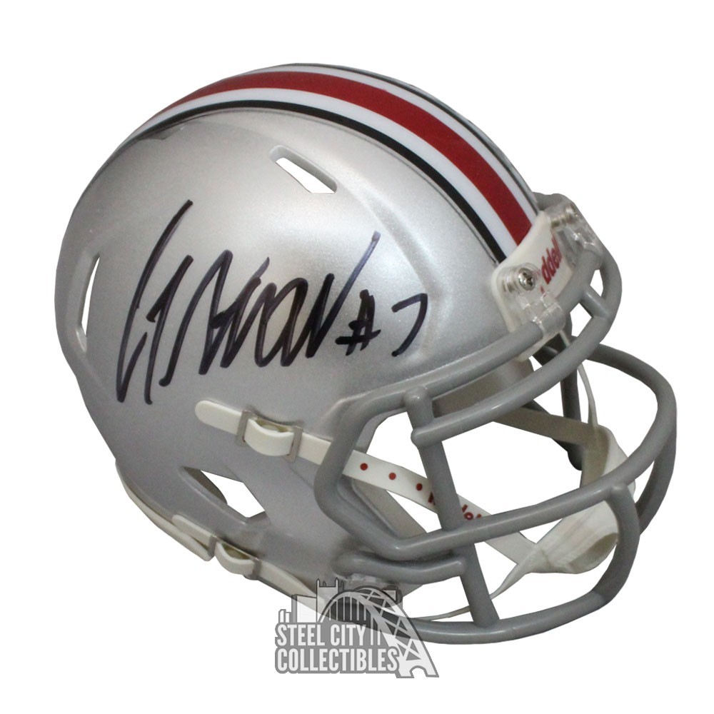 CJ Stroud Autographed Ohio State Speed Mini Football Helmet BAS