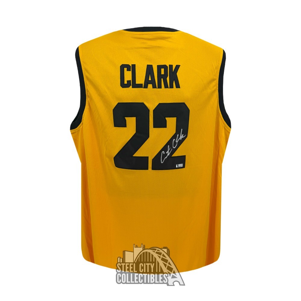 Caitlin Clark Autographed Iowa Hawkeyes Yellow Nike 2024