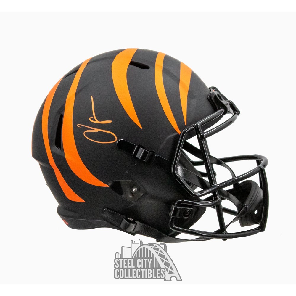 Chad Ochocinco Johnson Autographed Cincinnati Bengals Eclipse Replica  Full-Size Football Helmet - BAS (Orange Ink)
