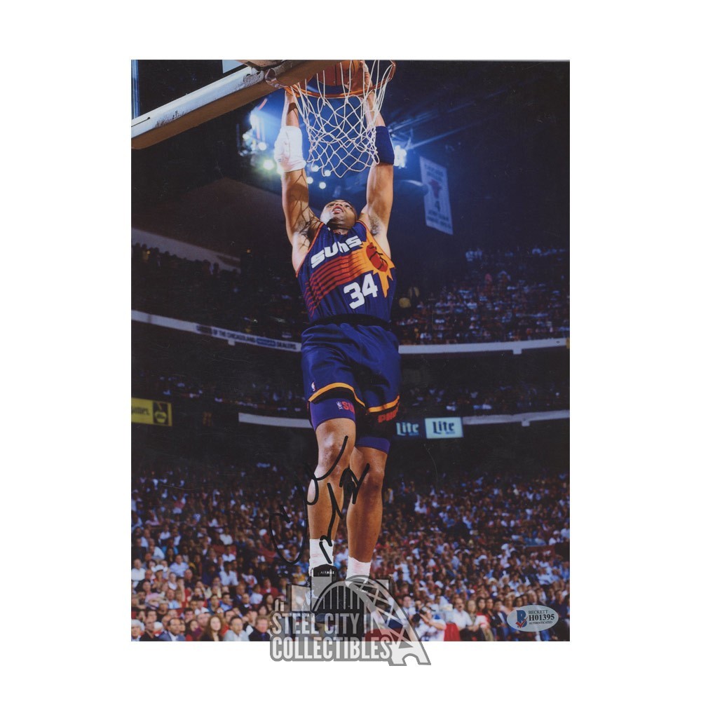 Charles Barkley Autographed Phoenix Suns Basketball Photo