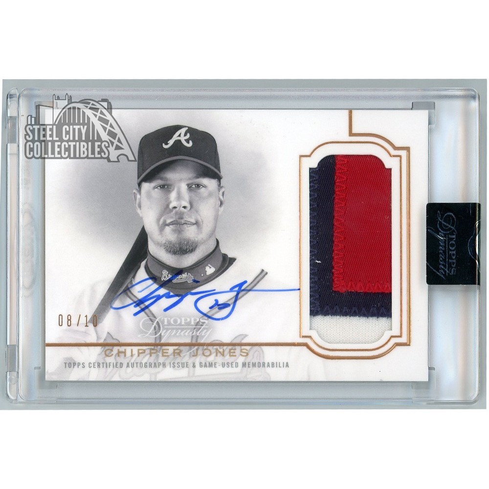 Chipper Jones 2020 Topps Dynasty Dynastic Deed Patch Auto