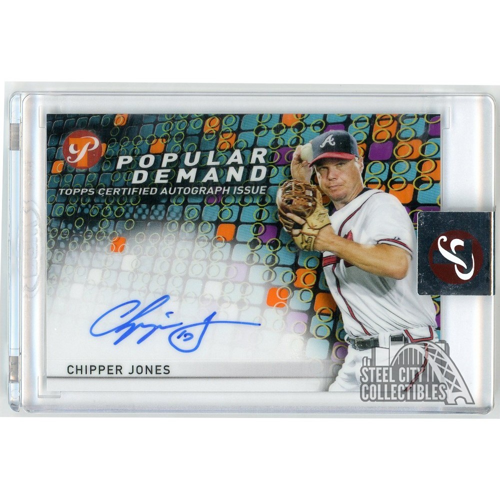 Chipper Jones 2022 Topps Pristine Popular Demand Orange Auto