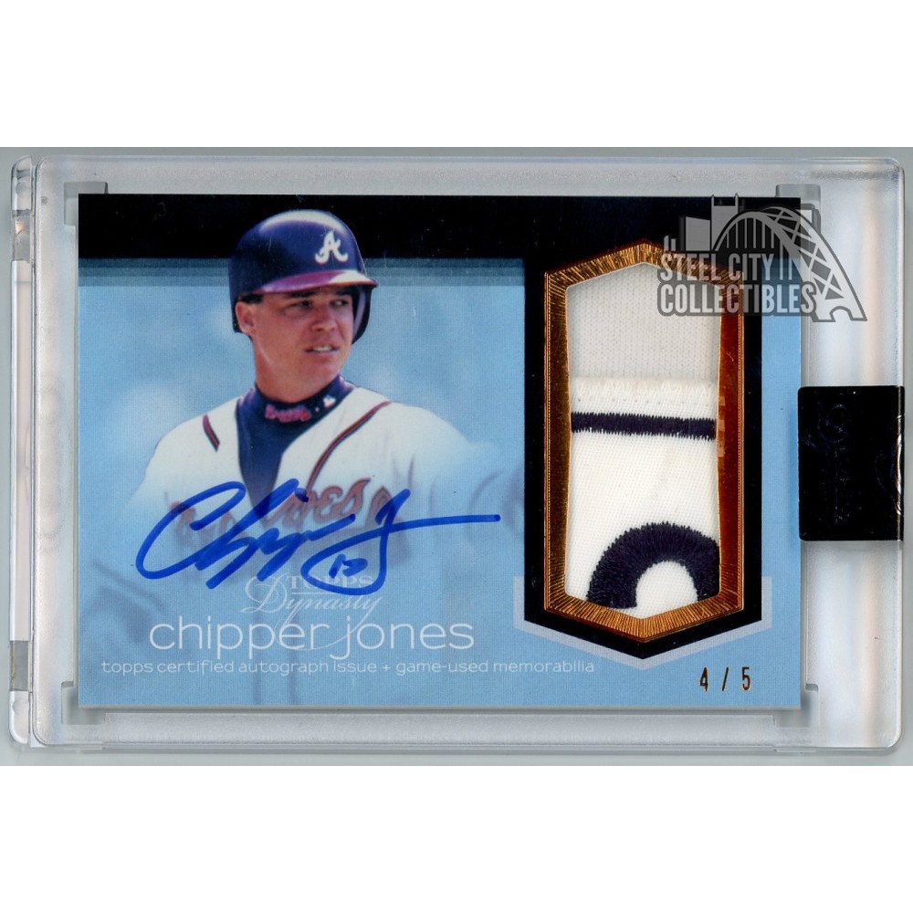 Chipper Jones 2018 Topps Dynasty Dynastic Data Patch Autograph