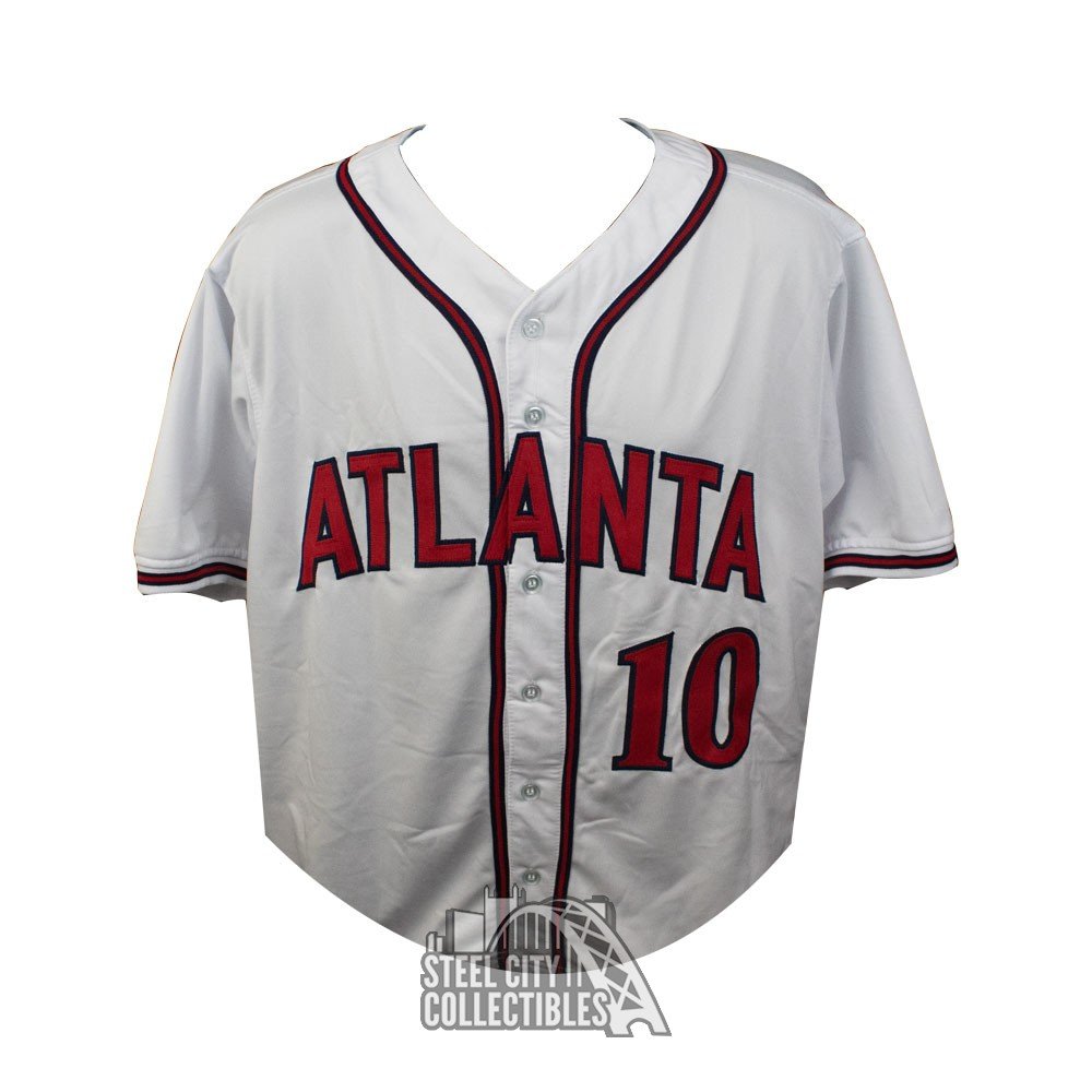 Chipper Jones Autographed Atlanta Custom White Baseball Jersey - PSA/DNA  COA