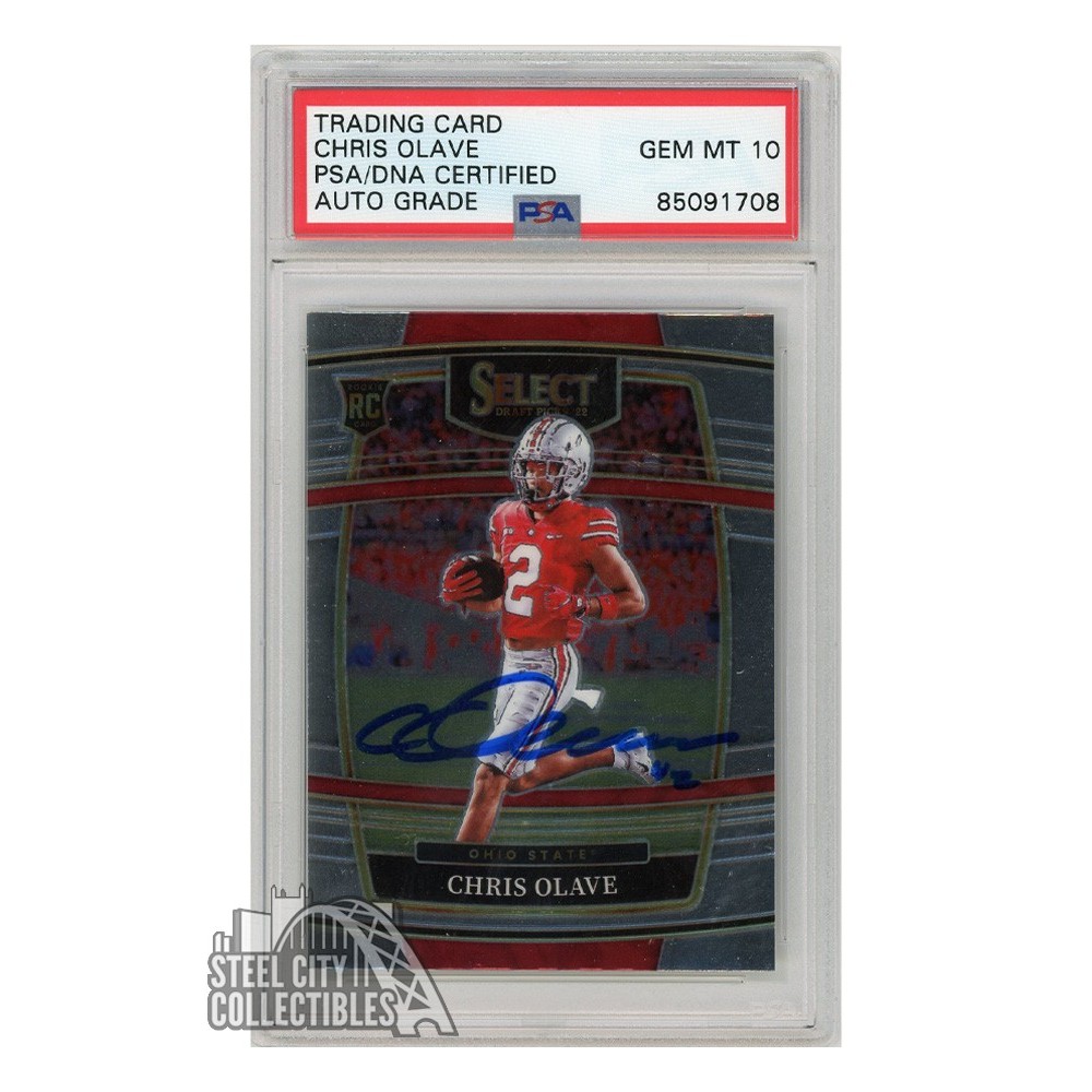 Chris Olave 2022 Panini Select Draft Picks Concourse Autograph