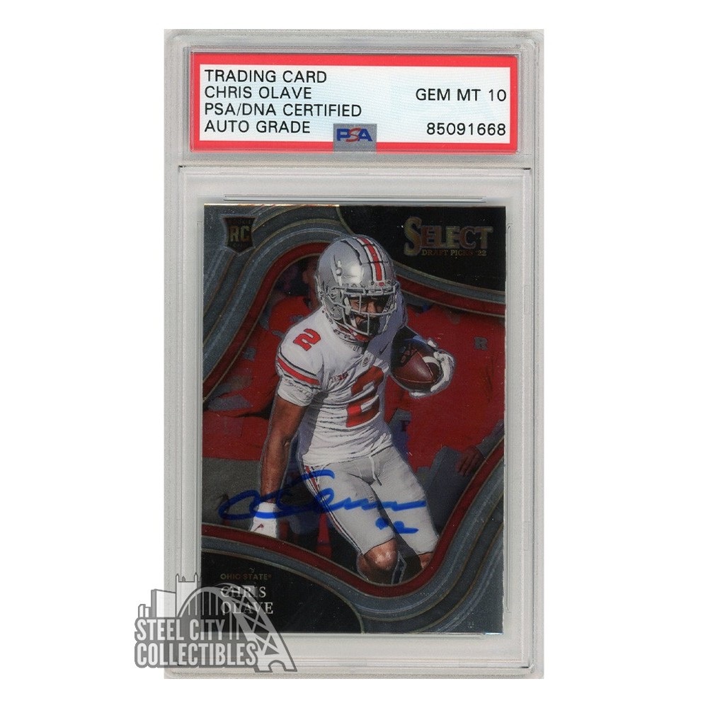 Chris Olave 2022 Panini Select Draft Picks Field Level Autograph