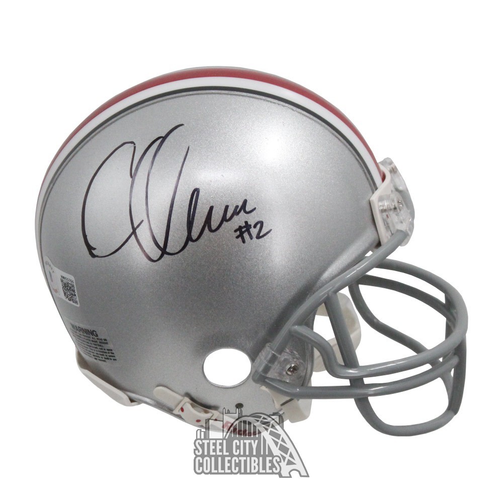Chris Olave Autographed Ohio State Mini Football Helmet BAS Steel