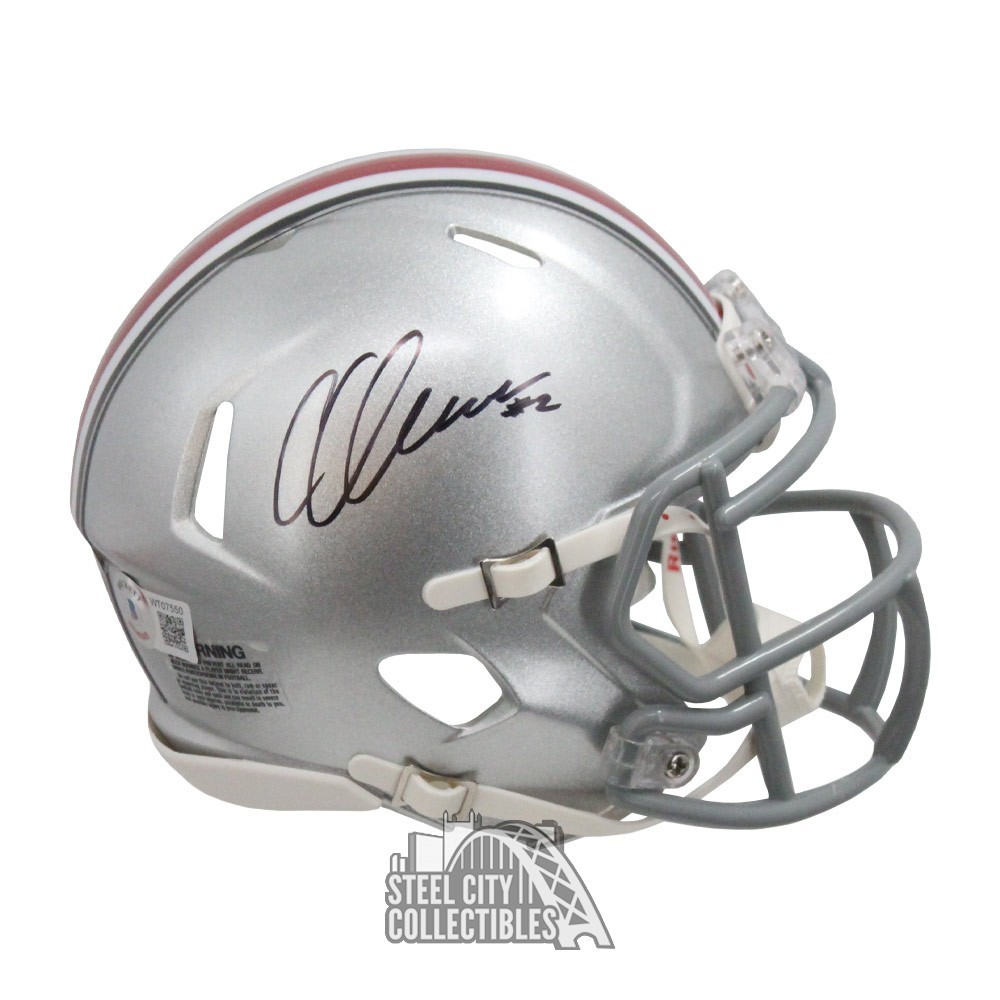 Chris Olave Autographed Ohio State Speed Mini Football Helmet BAS