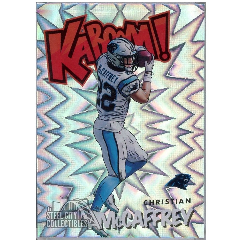 Christian McCaffrey 2021 Panini Absolute Football Kaboom Card K4