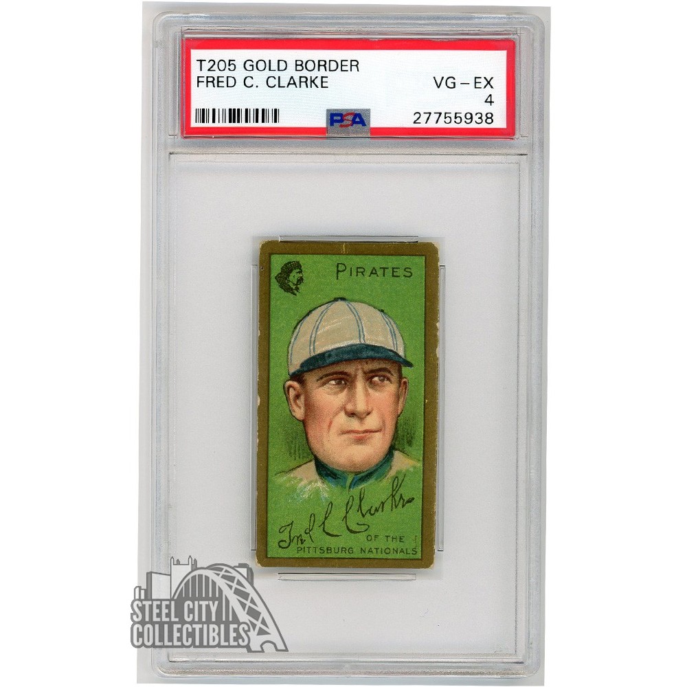 Fred C. Clarke 1911 T205 Gold Border Baseball PSA 4 VG-EX | Steel