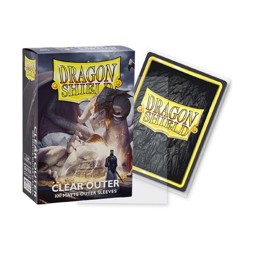 Dragon Shield Outer Matte Clear Sleeves 100ct Box | Steel