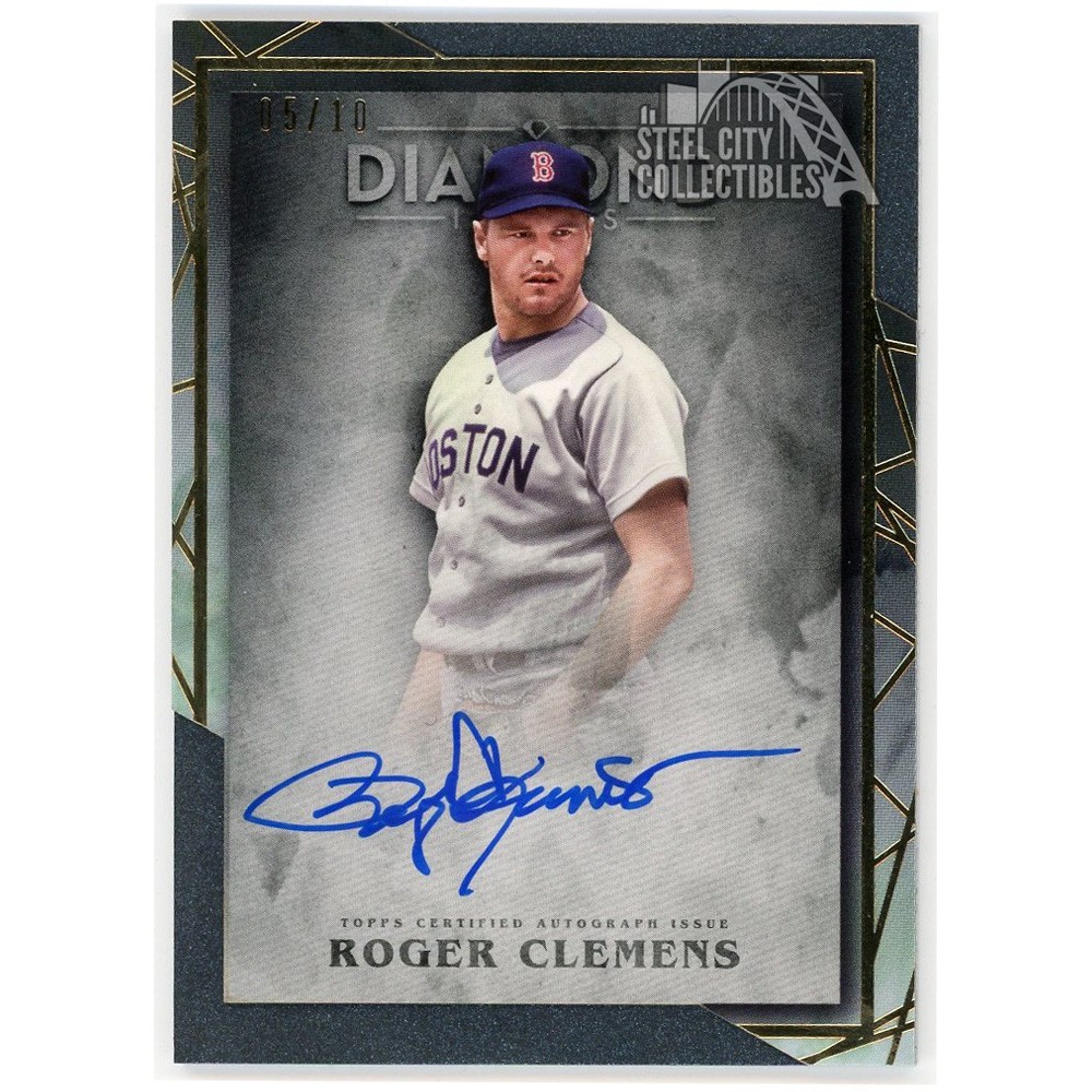 Roger Clemens 2022 Topps Diamond Icons Black Autograph Card #AC