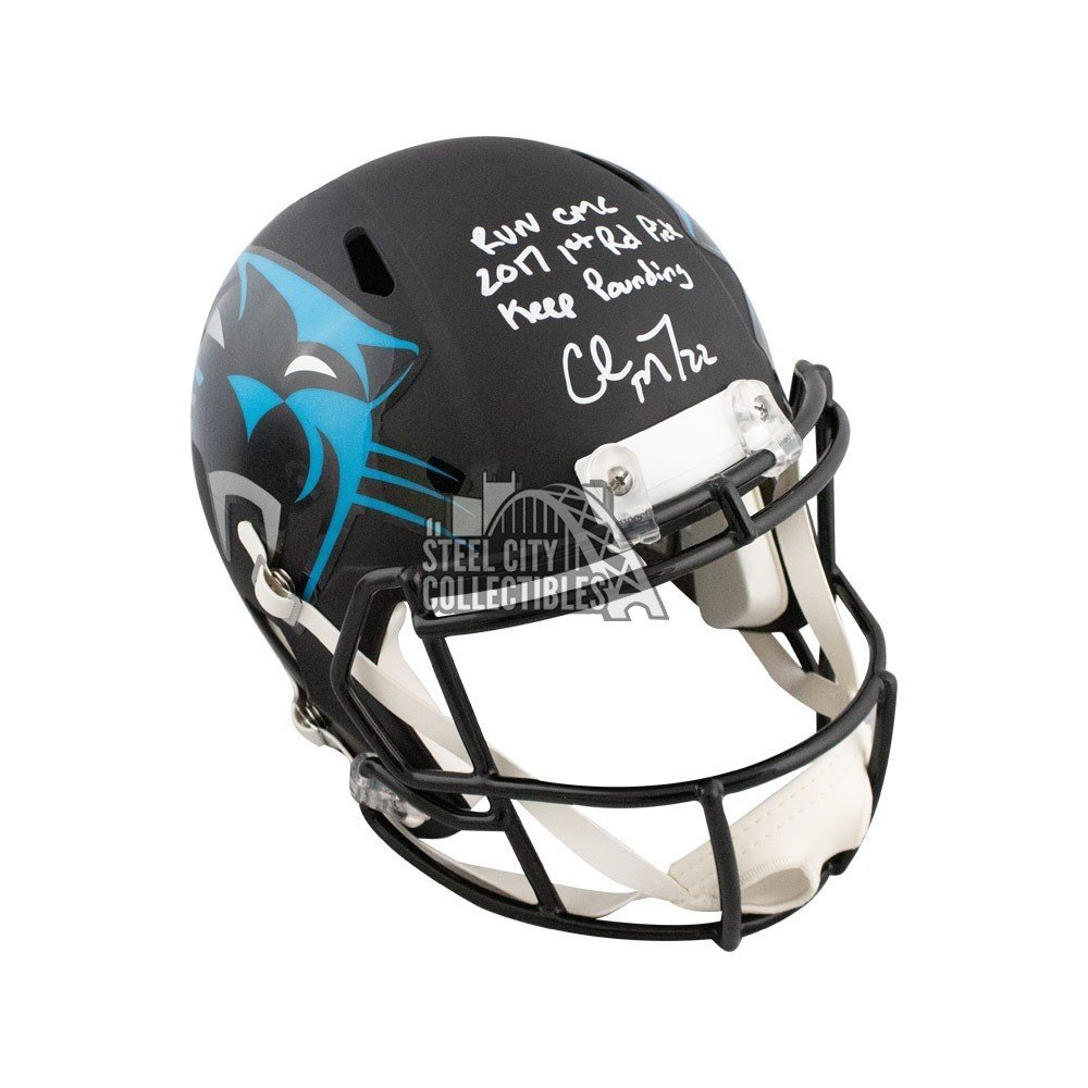2019 Panini Obsidian Football Hobby Dual Box Random Serial # Group Break - Prize - Christian McCaffrey FS Helmet w/ inscriptions #2