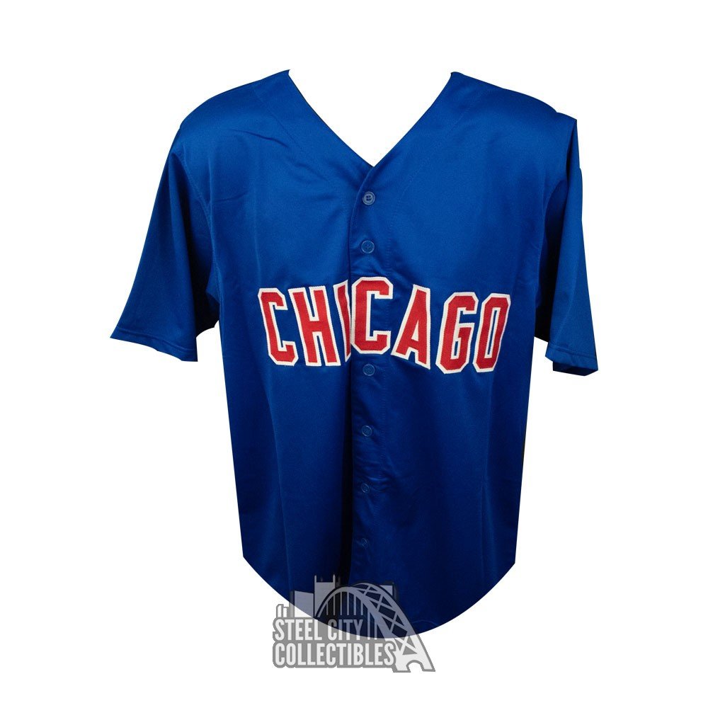 Willson Contreras Autographed Chicago Custom Blue Baseball Jersey - BAS COA  (Silver Ink)