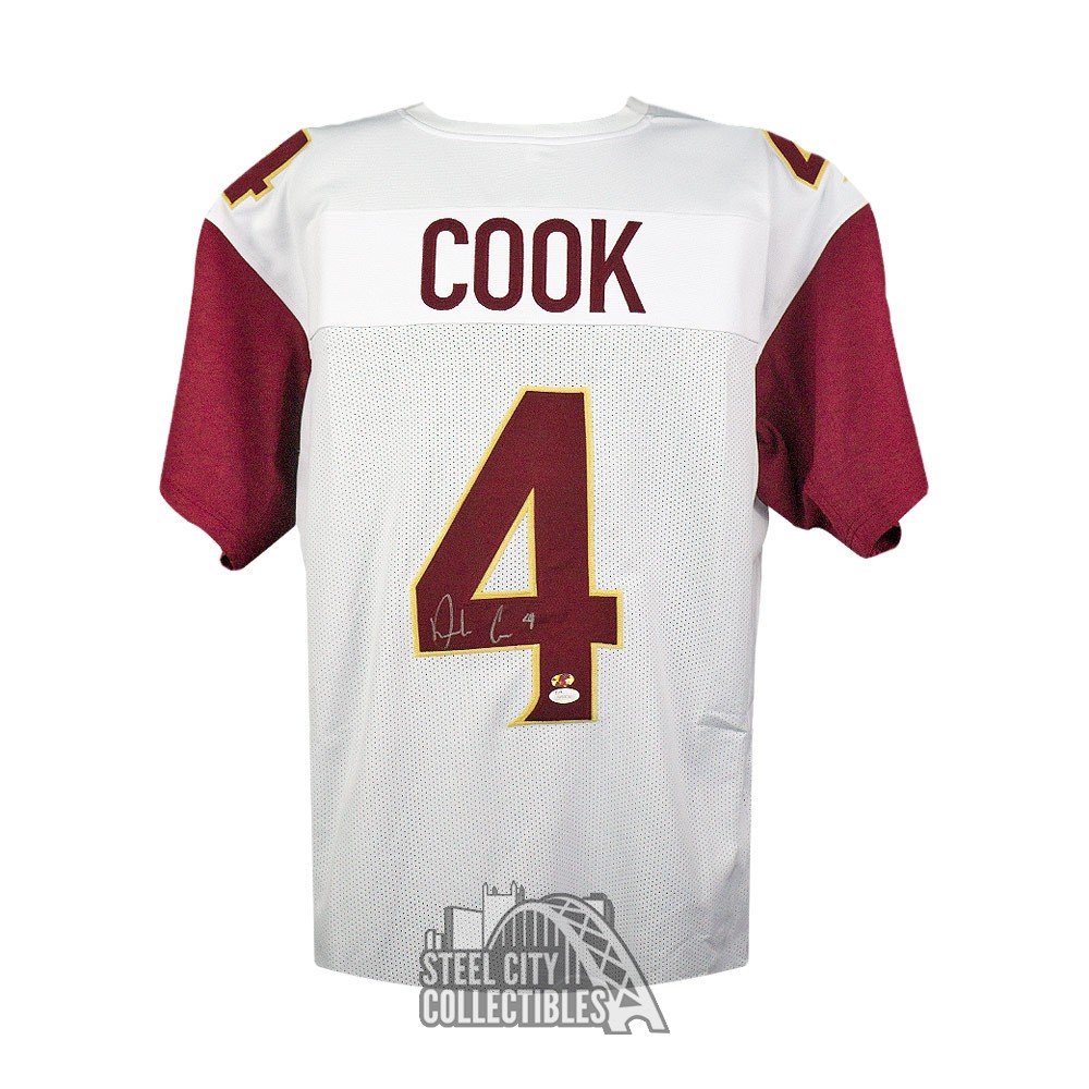 Autographed/Signed Dalvin Cook Florida State FSU Red College Football Jersey JSA COA 