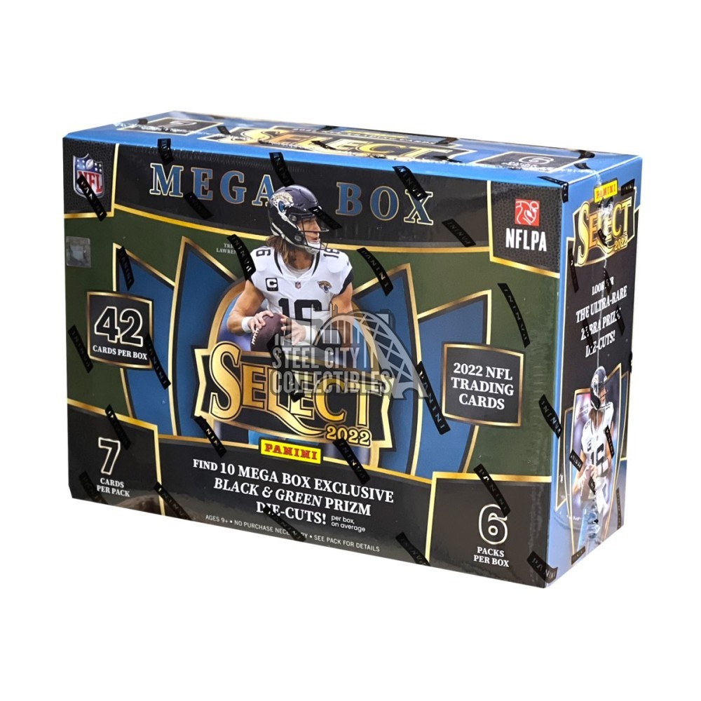 2022 Panini Select Football Mega Box (Black & Green Prizm DieCuts